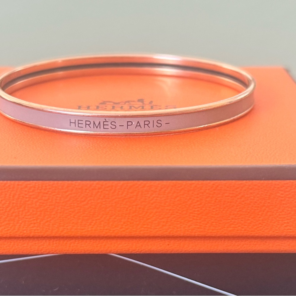 Hermès blush / rose gold Bangle Bracelet
